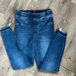 Spanx distresses denim leggings